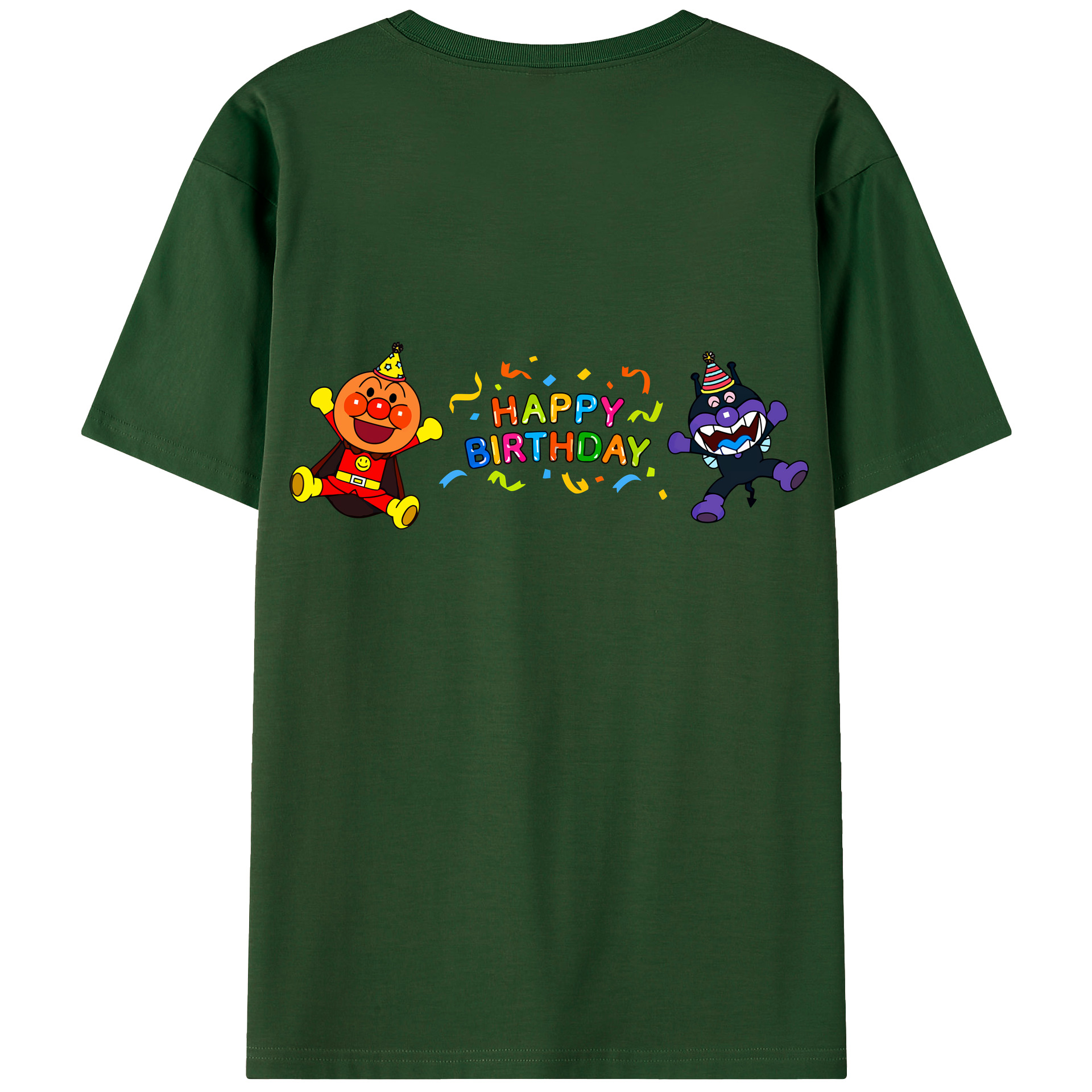 （画像用） アンパンマン Anpanman 綿100％半袖Tシャツ（背面プリント）